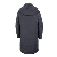 Made in Italy Black Wool Men's Raincoat