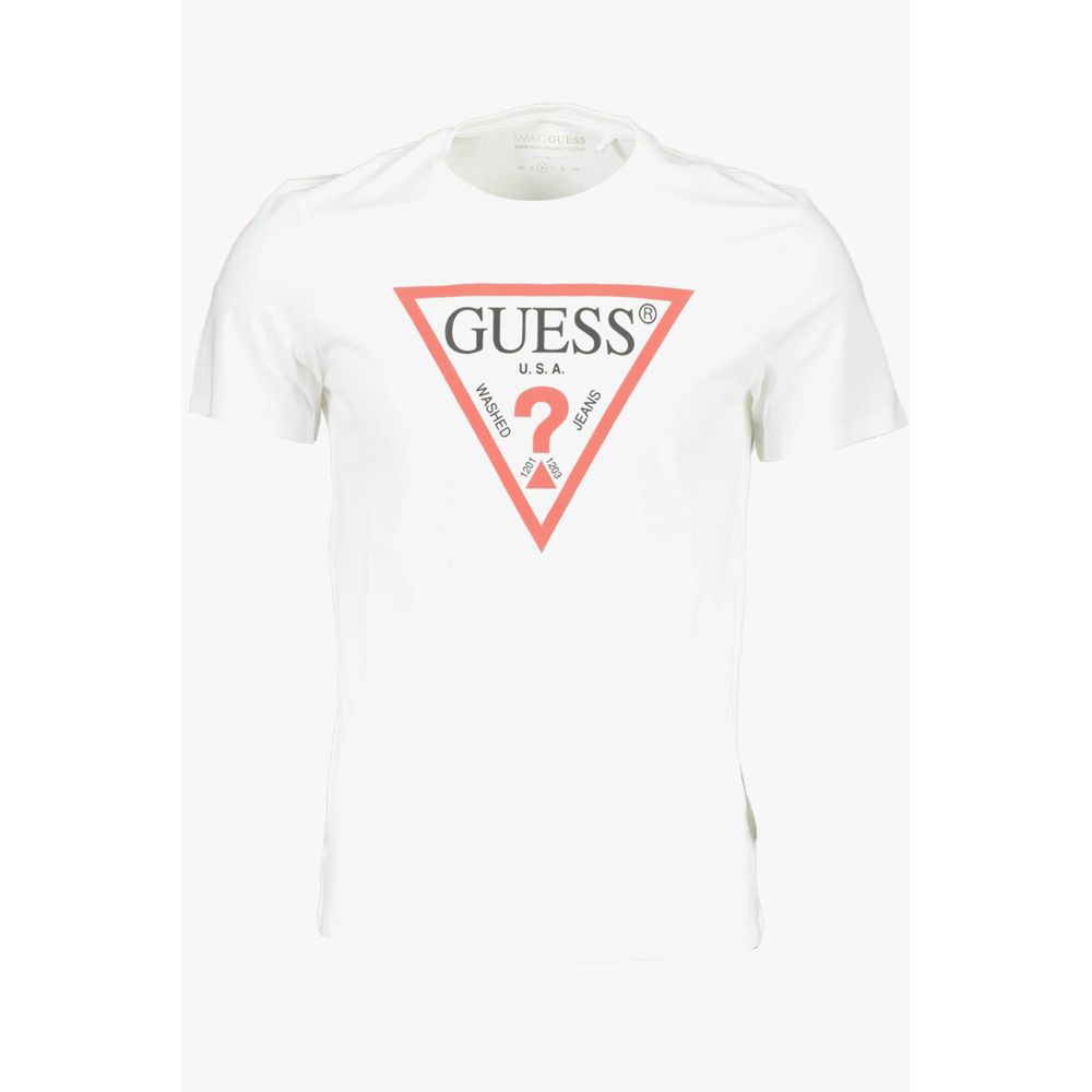 Guess Jeans White Cotton Men T-Shirt