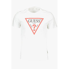 Guess Jeans White Cotton Men T-Shirt