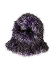 Dolce & Gabbana Purple Faux Fur Whole Head Wrap Hat