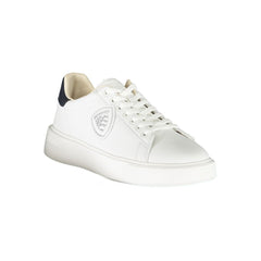 Blauer White Polyester Sneaker