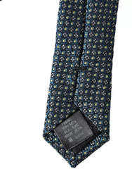 Dolce & Gabbana Green Patterned 100% Silk Adjustable Men Tie