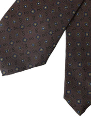 Dolce & Gabbana Brown Silk Branded Logo Adjustable Men Tie