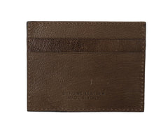 Billionaire Italian Couture Elegant Turtledove Leather Men's Wallet