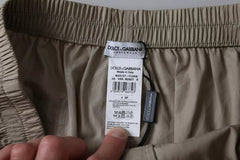 Dolce & Gabbana Brown Cotton Regular Boxer Shorts Underwear