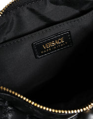 Versace Black Mini Quilted Lambskin Leather Crossbody Sling Bag