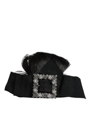 Dolce & Gabbana Black Hair Parrucchiera Crystal Headband Diadem