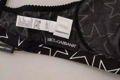 Dolce & Gabbana Black Millennials Star Non Wire Cotton Bra Underwear