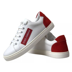 Dolce & Gabbana White Leather Di Calfskin Sneaker