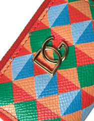Dolce & Gabbana Multicolor Dauphine Leather DG Logo Coin Purse Wallet