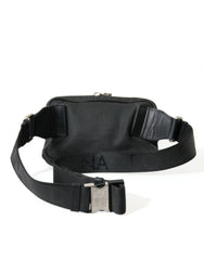 Dolce & Gabbana Sleek Black Canvas Belt Bag