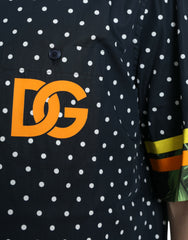 Dolce & Gabbana Black Polka Dot Short Sleeve Casual Shirt