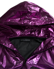 Dolce & Gabbana Pink Purple Ombre Hooded Pullover Sweatshirt Jacket