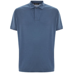 Loro Piana Light Blue Cotton Polo Shirt