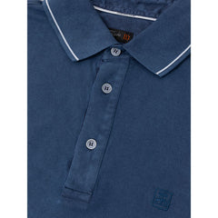 Corneliani Navy Blue Cotton Polo Shirt