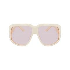 Longchamp White Acetate Sunglasses