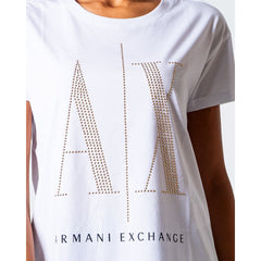 Armani Exchange White Cotton Tops & T-Shirt