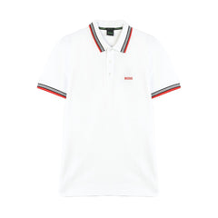 Hugo Boss Black And White Cotton Polo Shirt