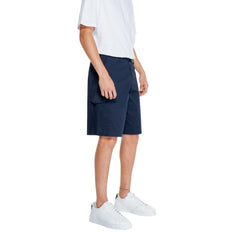 Armani Exchange Blue Cotton Short