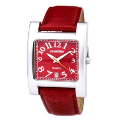 Chronotech Red Leather Watch