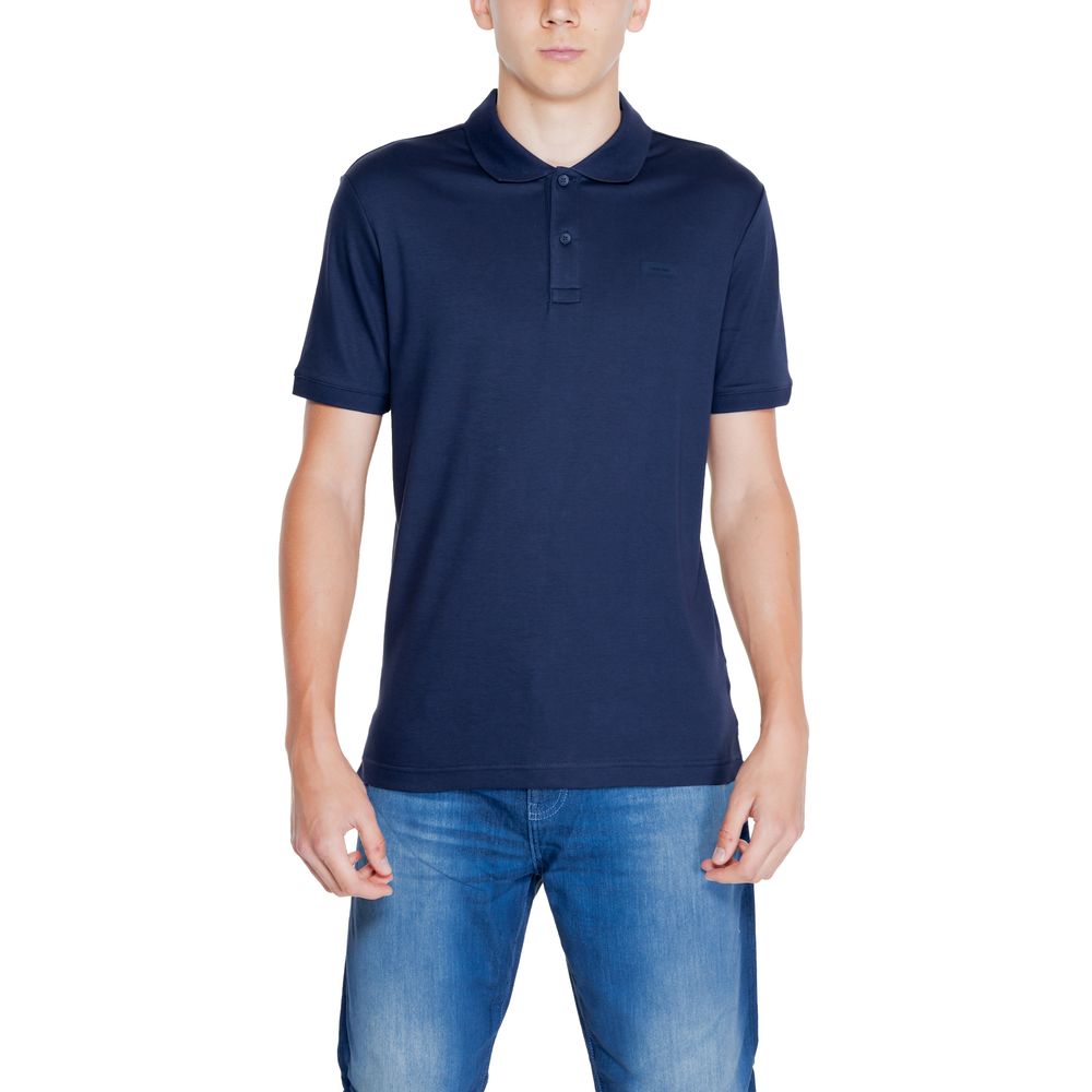 Calvin Klein Blue Cotton Polo Shirt