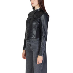 Guess Black Polyethylene Jackets & Coat