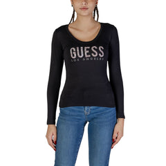 Guess Black Cotton Tops & T-Shirt