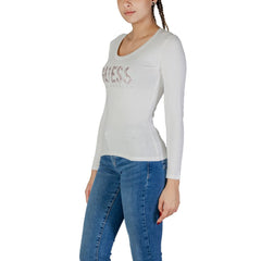 Guess White Cotton Tops & T-Shirt