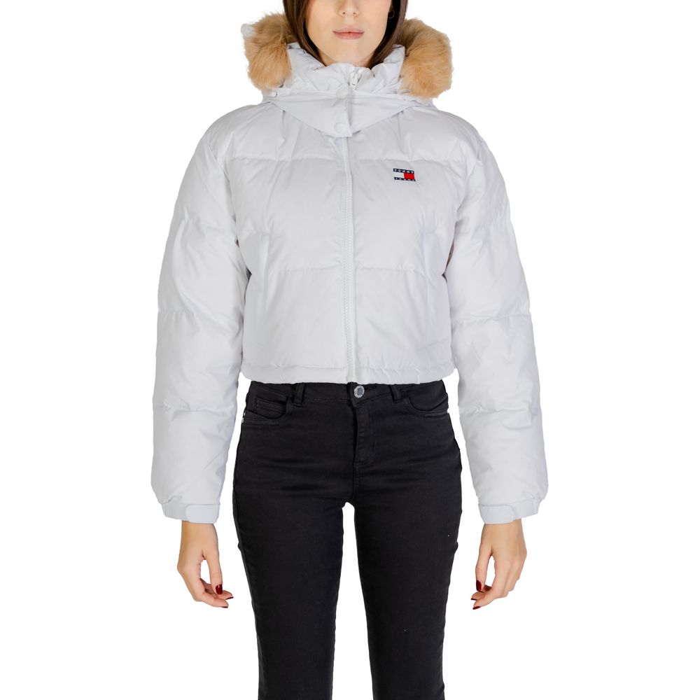 Tommy Hilfiger Jeans White Recycled Polyester Jackets & Coat