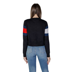 Tommy Hilfiger Jeans Black Cotton Rigenerato Tops & T-Shirt