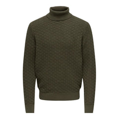 Only & Sons Brown Cotton Sweater