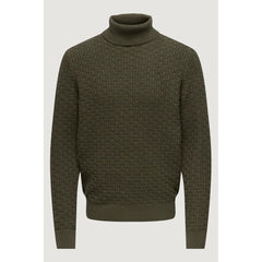 Only & Sons Brown Cotton Sweater