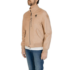 Blauer Beige Leather Jacket