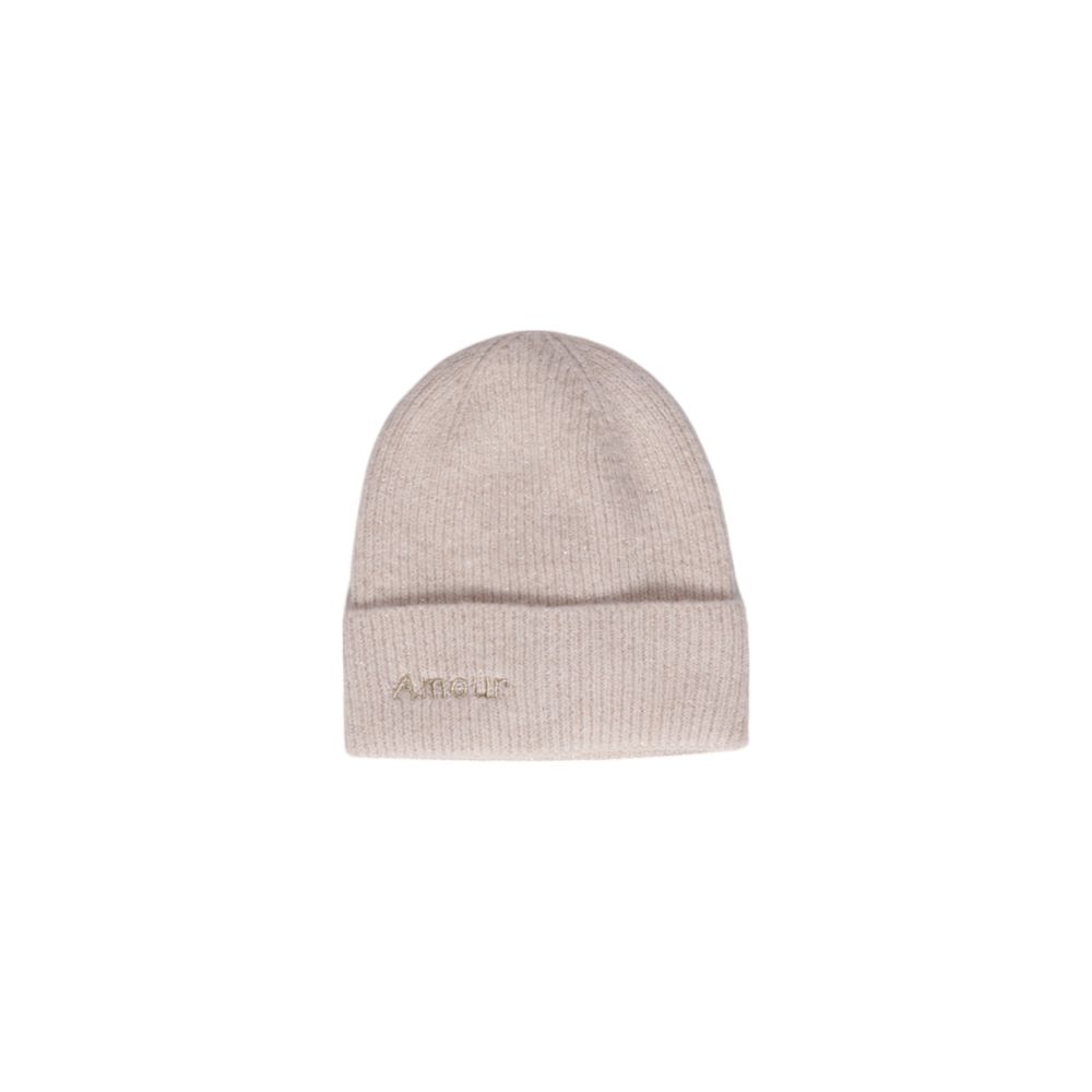 Pieces Beige Recycled Polyester Hat