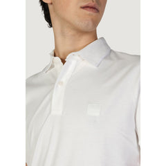 Hugo Boss White Cotton Polo Shirt