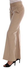 Ermanno Scervino Chic Beige Bootcut Flared Pants