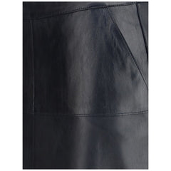 P.A.R.O.S.H. Leather midi Skirt