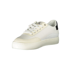 Calvin Klein Chic White Lace-Up Sneakers with Contrast Detailing