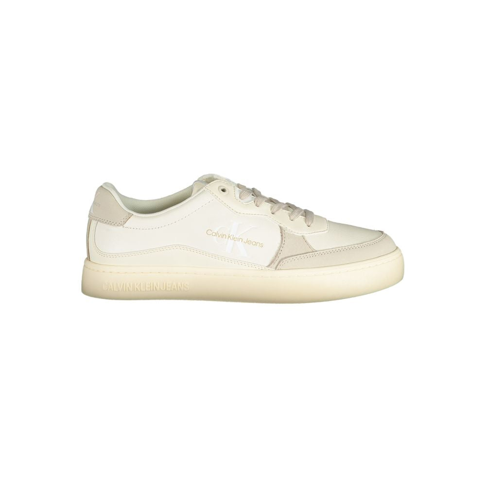 Calvin Klein Elegant White Sneakers with Contrast Accents