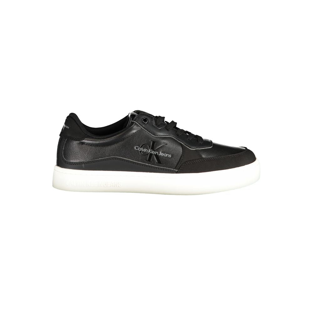 Calvin Klein Sleek Black Sports Sneakers with Contrast Details