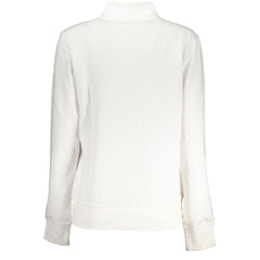 Fila Chic White Long Sleeve Zippered Sweatshirt