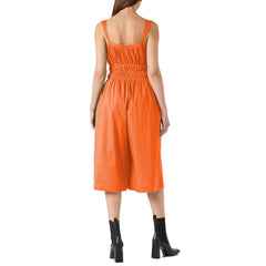 PINKO Chic Orange Cotton Sleeveless Tracksuit Dress