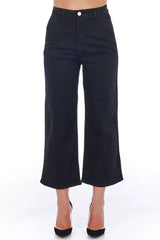 Frankie Morello Chic High-Waist Cropped Trousers
