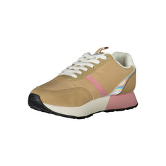 U.S. POLO ASSN. Chic Beige Lace-Up Sneakers with Logo Detail
