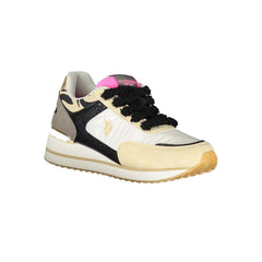 U.S. POLO ASSN. Chic Beige Lace-Up Sneakers with Contrast Details