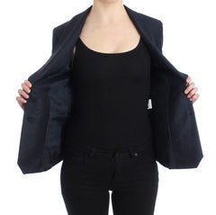 GF Ferre Black Suit Lapel Collar Blazer Jacket