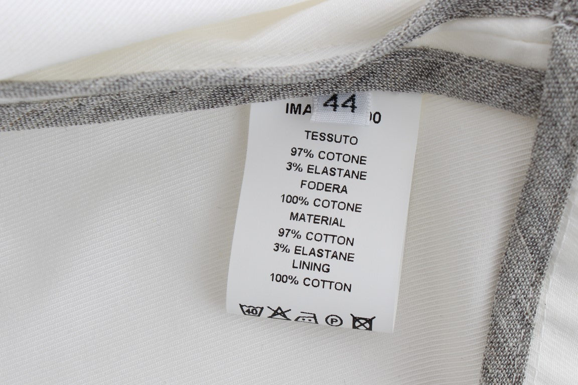 Andrea Pompilio White Cotton Blend Oversized Blazer Jacket