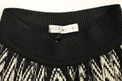 Alice Palmer White Black Knitted Assymetrical Skirt