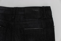 Acht Black Cotton Stretch Slim Fit Jeans