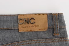 Costume National Gray Cotton Regular Fit Denim Jeans